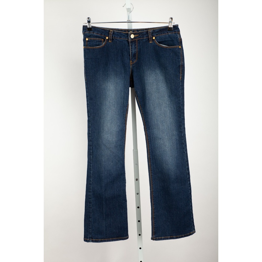 Coogi Bootcut Jeans Women 11/12 Dark Wash Embroidered Back Pocket Stretch Denim
